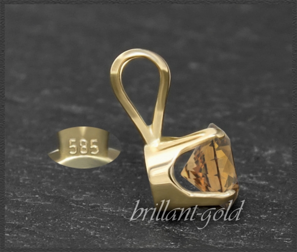 Brillant 585 Gold Anhänger, champ. 0,10-0,50ct